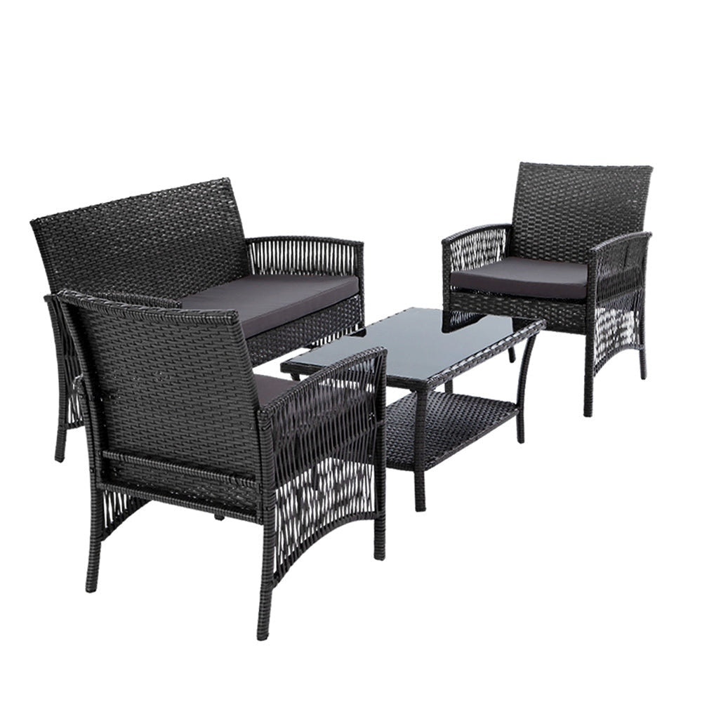 Gardeon Outdoor Furniture Dining Set Lounge Setting Rattan Patio Grey Sets Fast shipping On sale