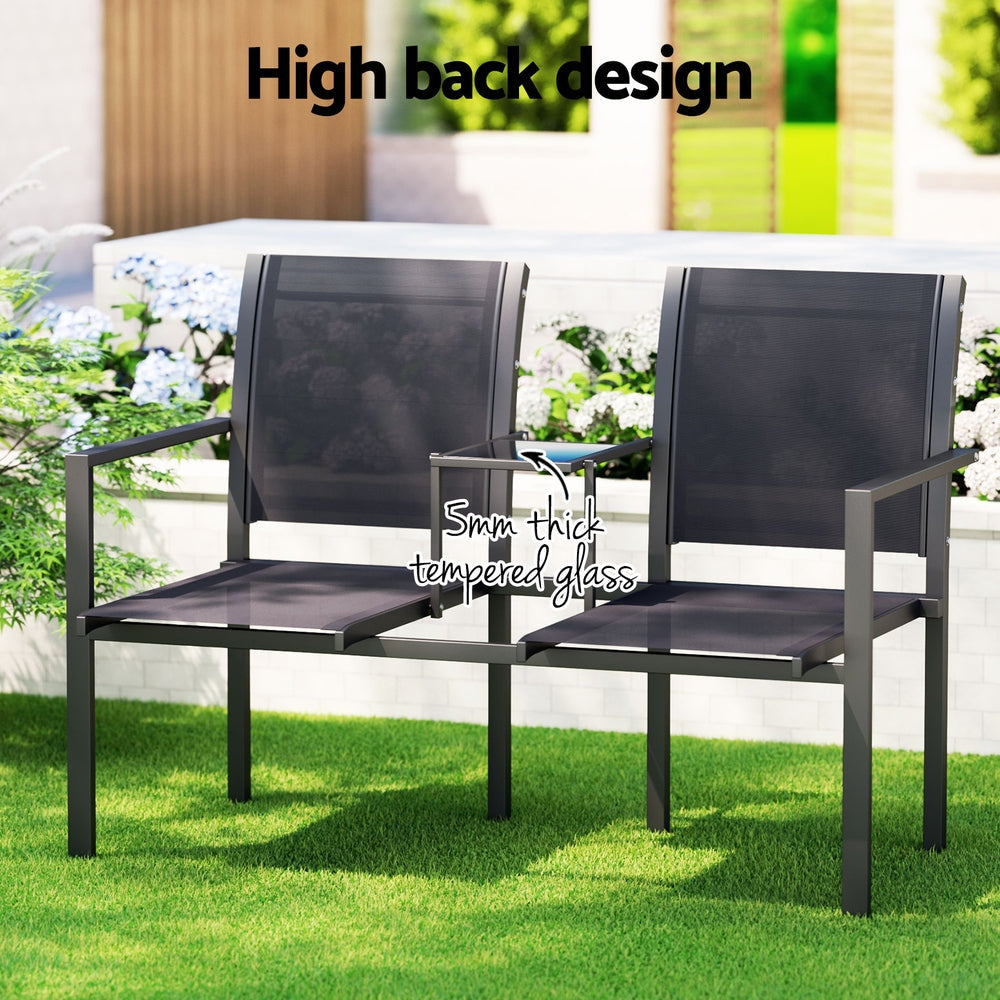 Gardeon Outdoor Garden Bench Seat Chair Table Loveseat Patio Furniture Park Fast shipping On sale