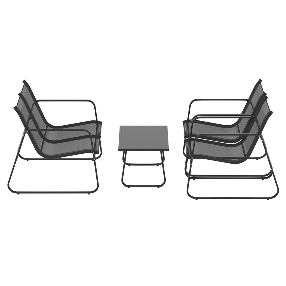 Gardeon Outdoor Lounge Setting Garden Patio Furniture Textilene Sofa Table Chair Sets Fast shipping On sale