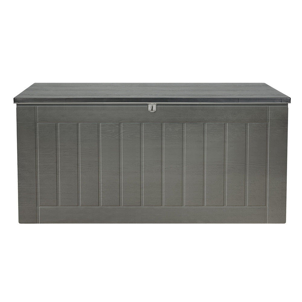 Gardeon Outdoor Storage Box 830L Container Lockable Garden Bench Tool Shed Black Furniture Fast shipping On sale