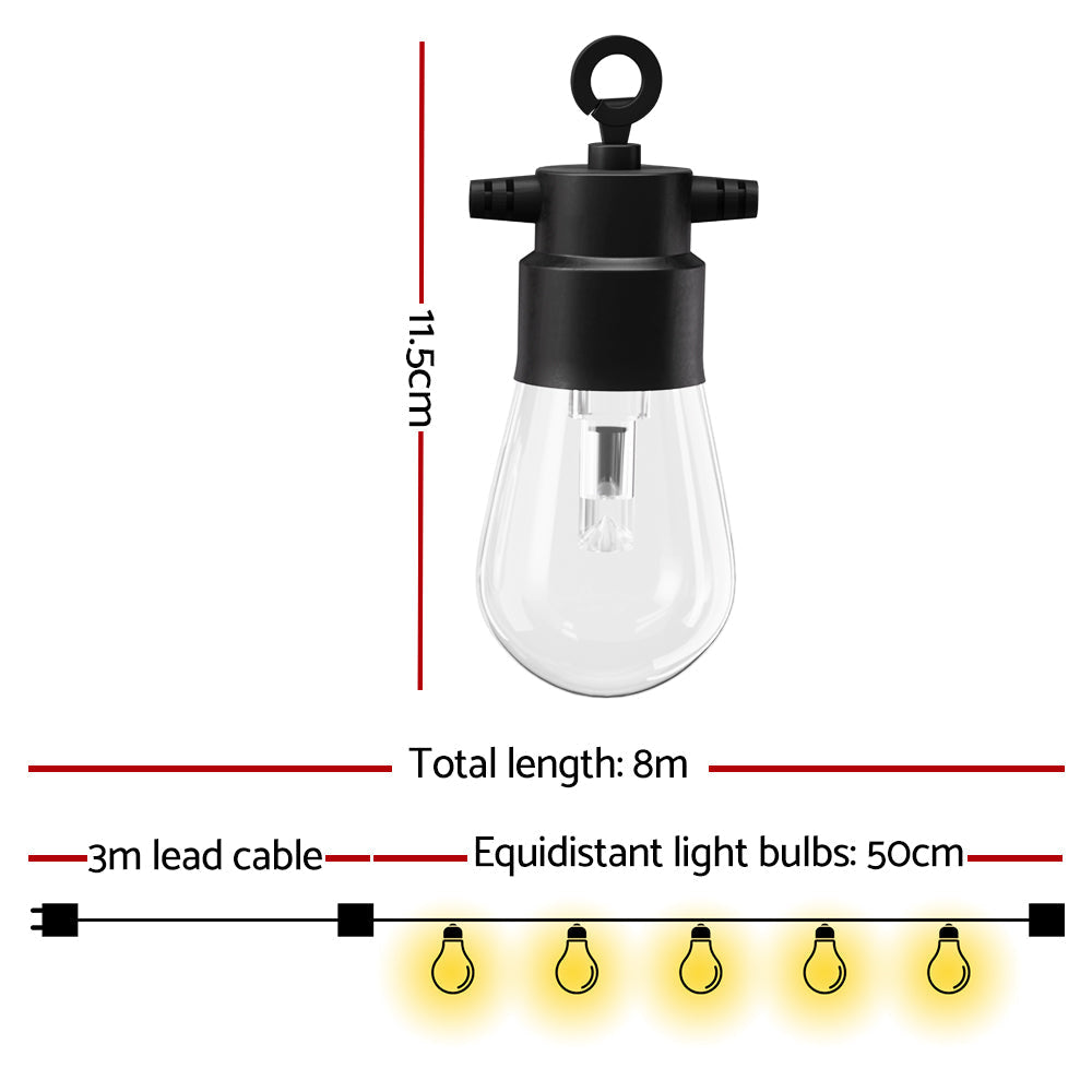 Gardeon RGB Smart Festoon Lights Outdoor LED String Waterproof WiFi APP Fast shipping On sale