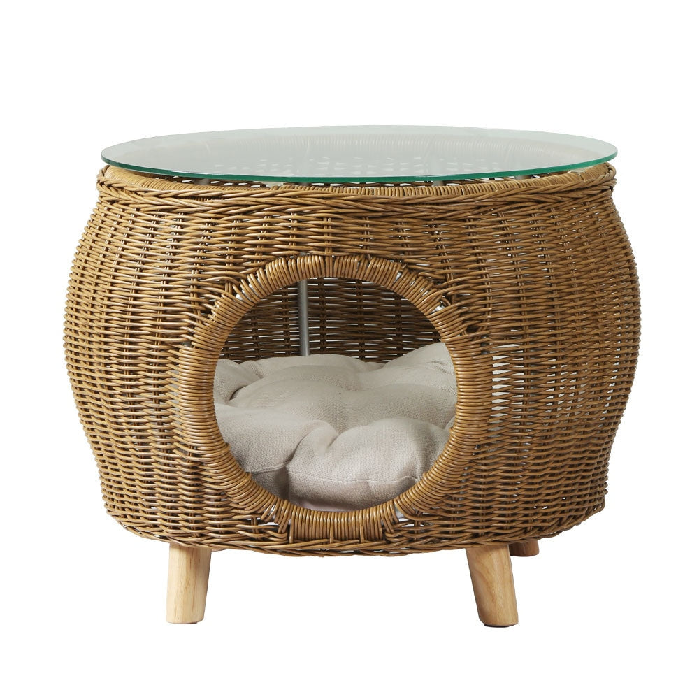 Gardeon Side Table Coffee Pet Bed Wicker Indoor Outdoor Furniture Patio Desk Fast shipping On sale