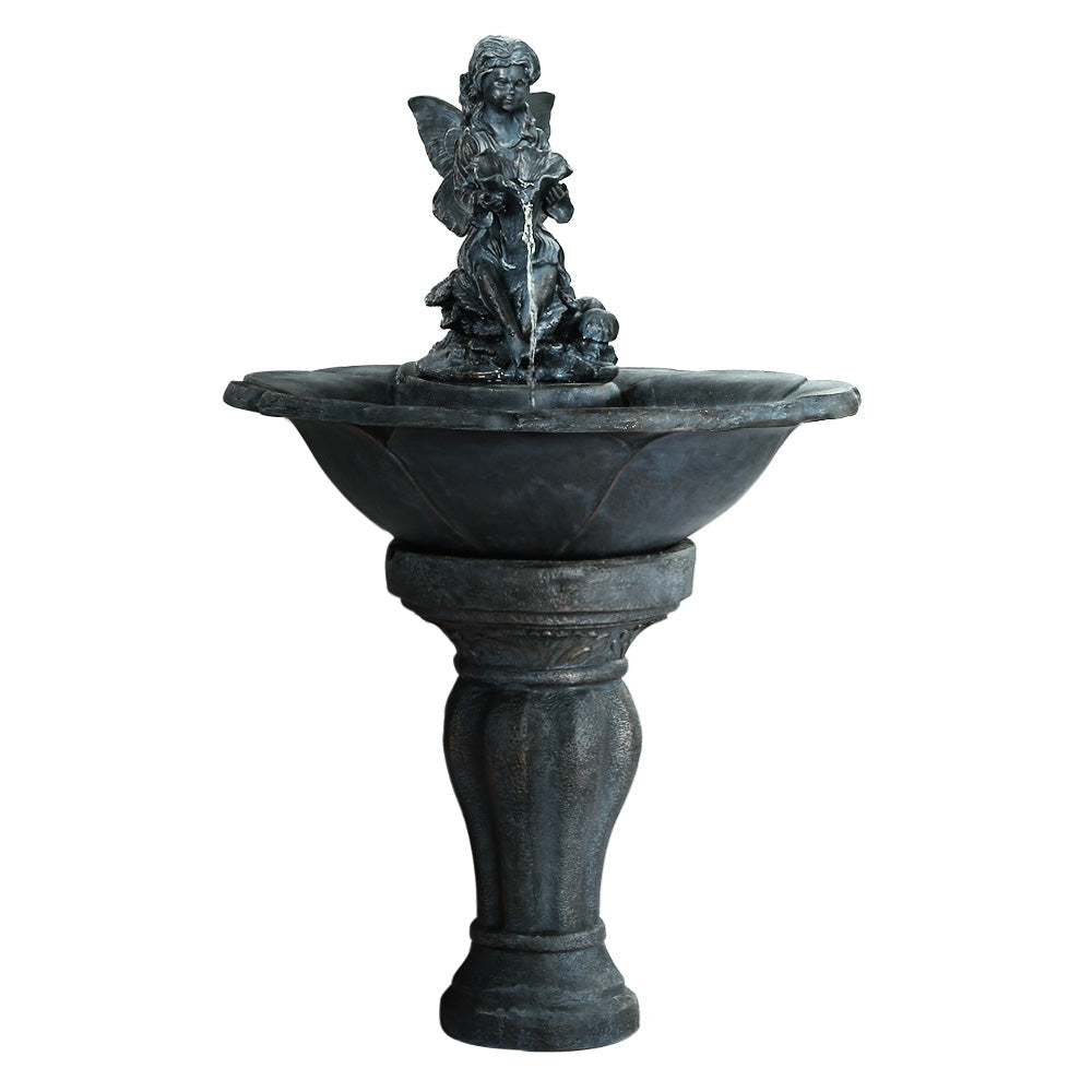Gardeon Water Fountain Features Solar with LED Lights Outdoor Cascading Angel Decor Fast shipping On sale