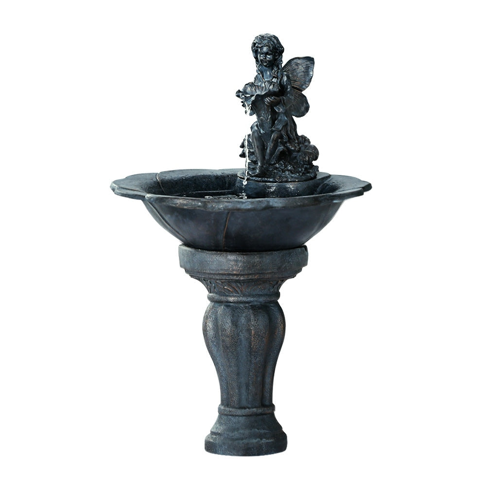 Gardeon Water Fountain Features Solar with LED Lights Outdoor Cascading Angel Decor Fast shipping On sale