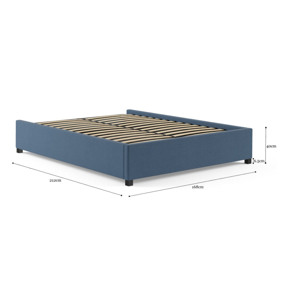 Gaslift Bed Frame Atlantic Blue Queen Fast shipping On sale