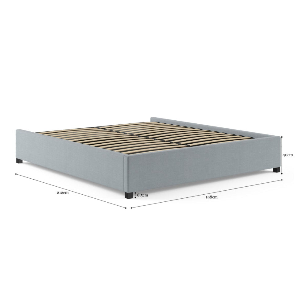 Gaslift Bed Frame Heron Grey King Fast shipping On sale