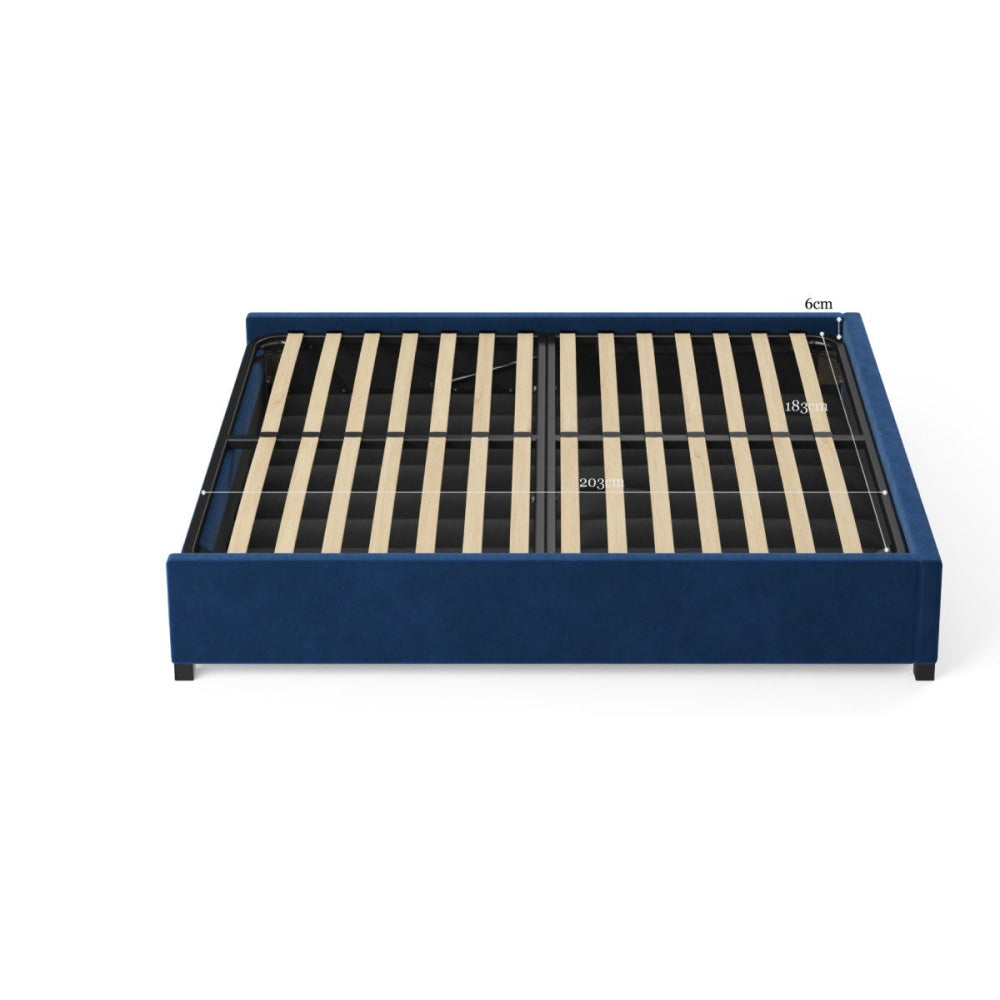 Gaslift Bed Frame Ocean Blue Queen Fast shipping On sale