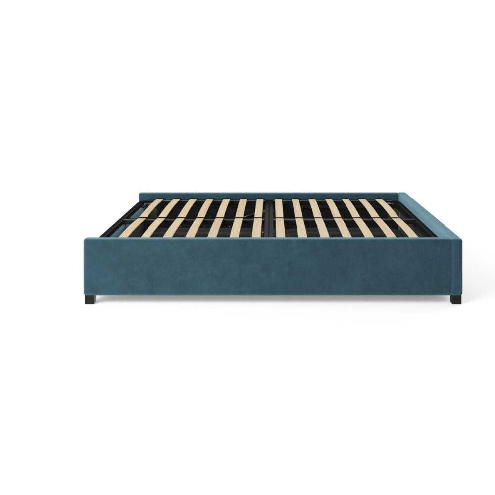 Gaslift Bed Frame Peacock Teal King Fast shipping On sale