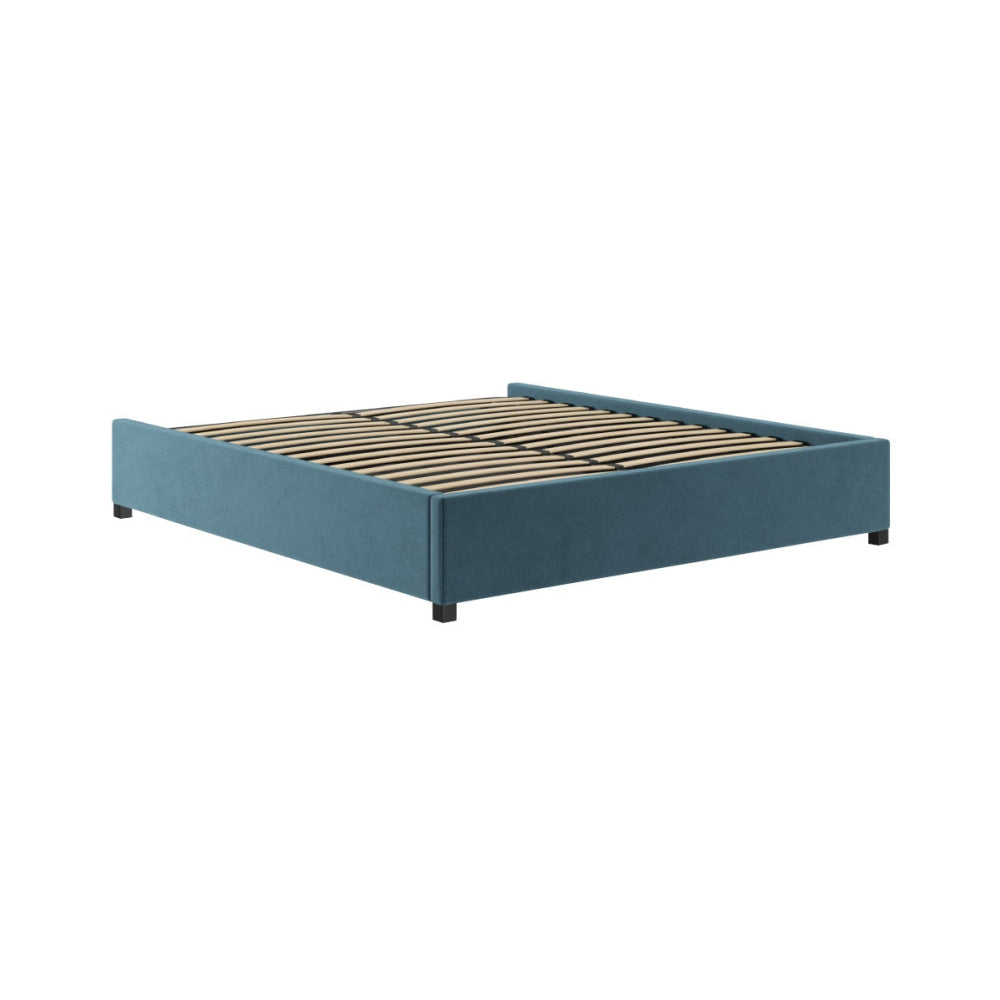 Gaslift Bed Frame Peacock Teal King Fast shipping On sale