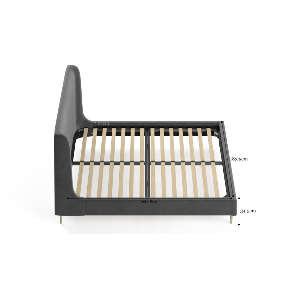 Gia Bed Frame Antracite King Fast shipping On sale