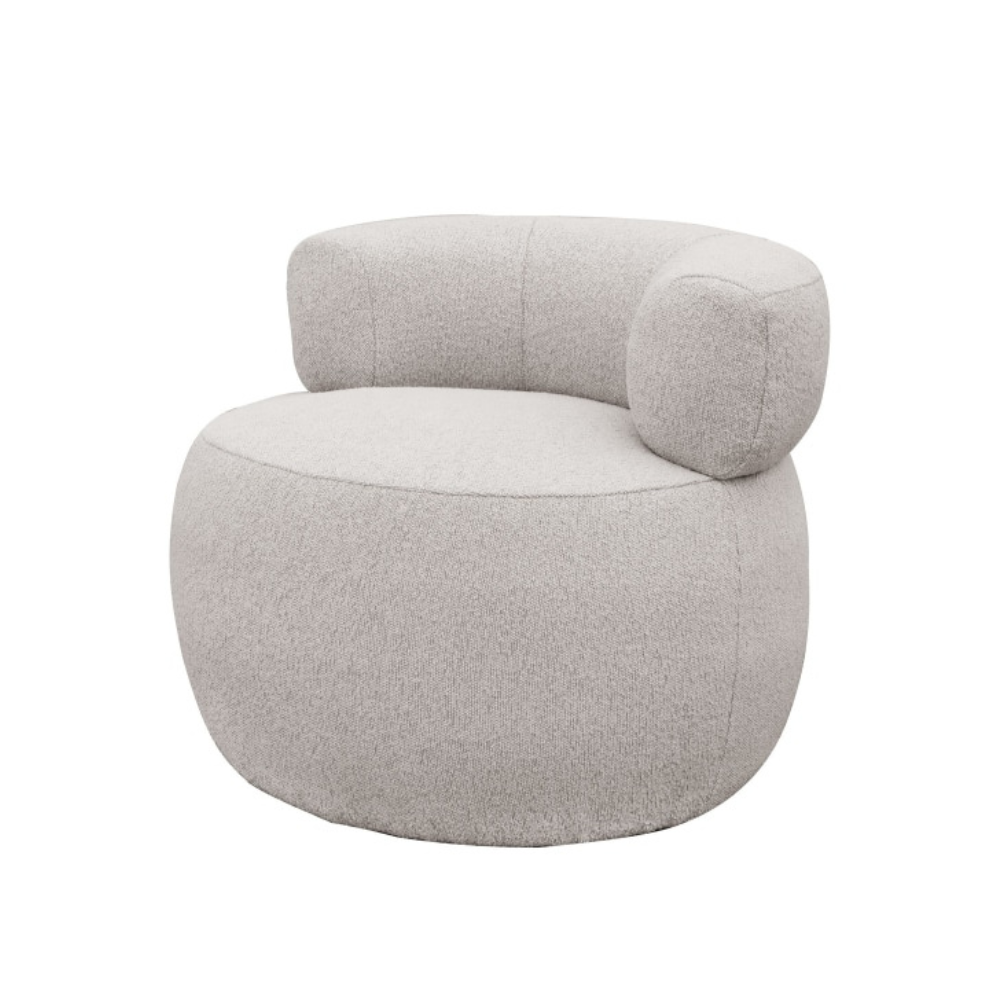 Gina Bourcle Fabric Swivel Occasional Accent Relaxing Lounge Chair - Fog Fast shipping On sale