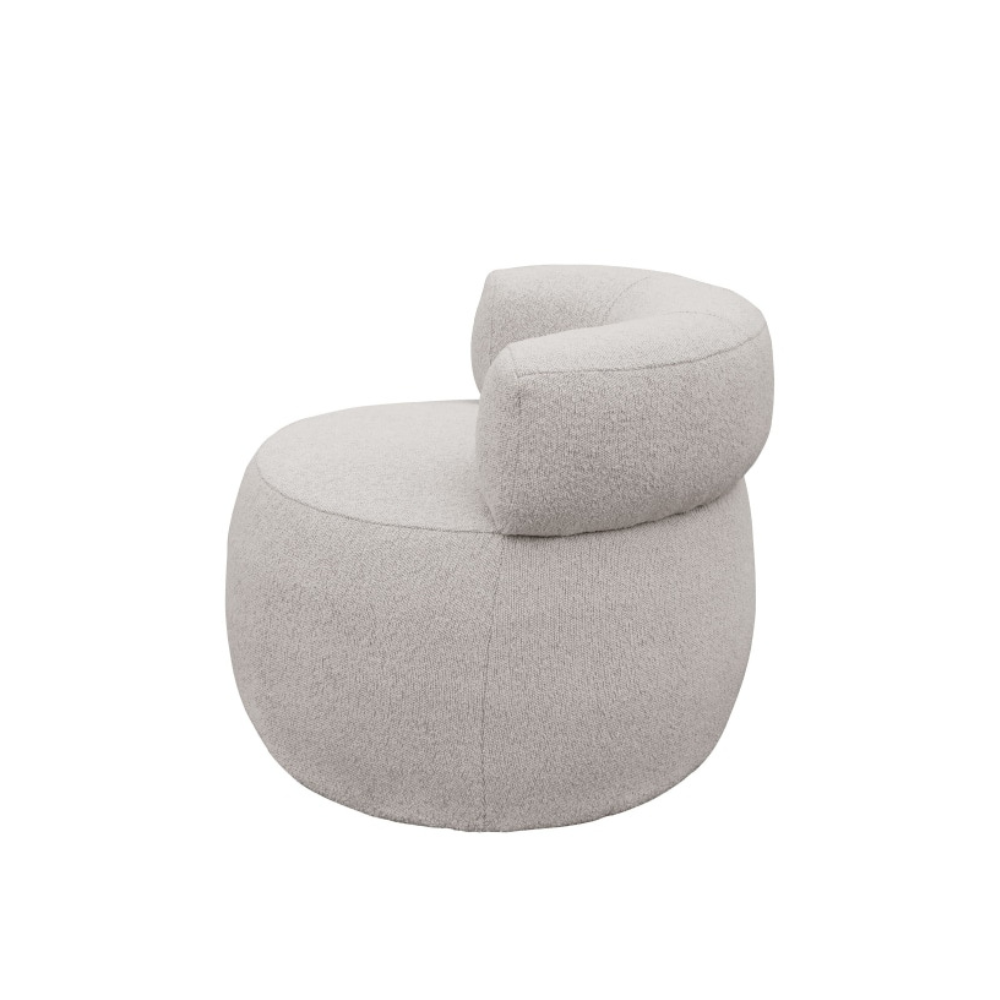 Gina Bourcle Fabric Swivel Occasional Accent Relaxing Lounge Chair - Fog Fast shipping On sale