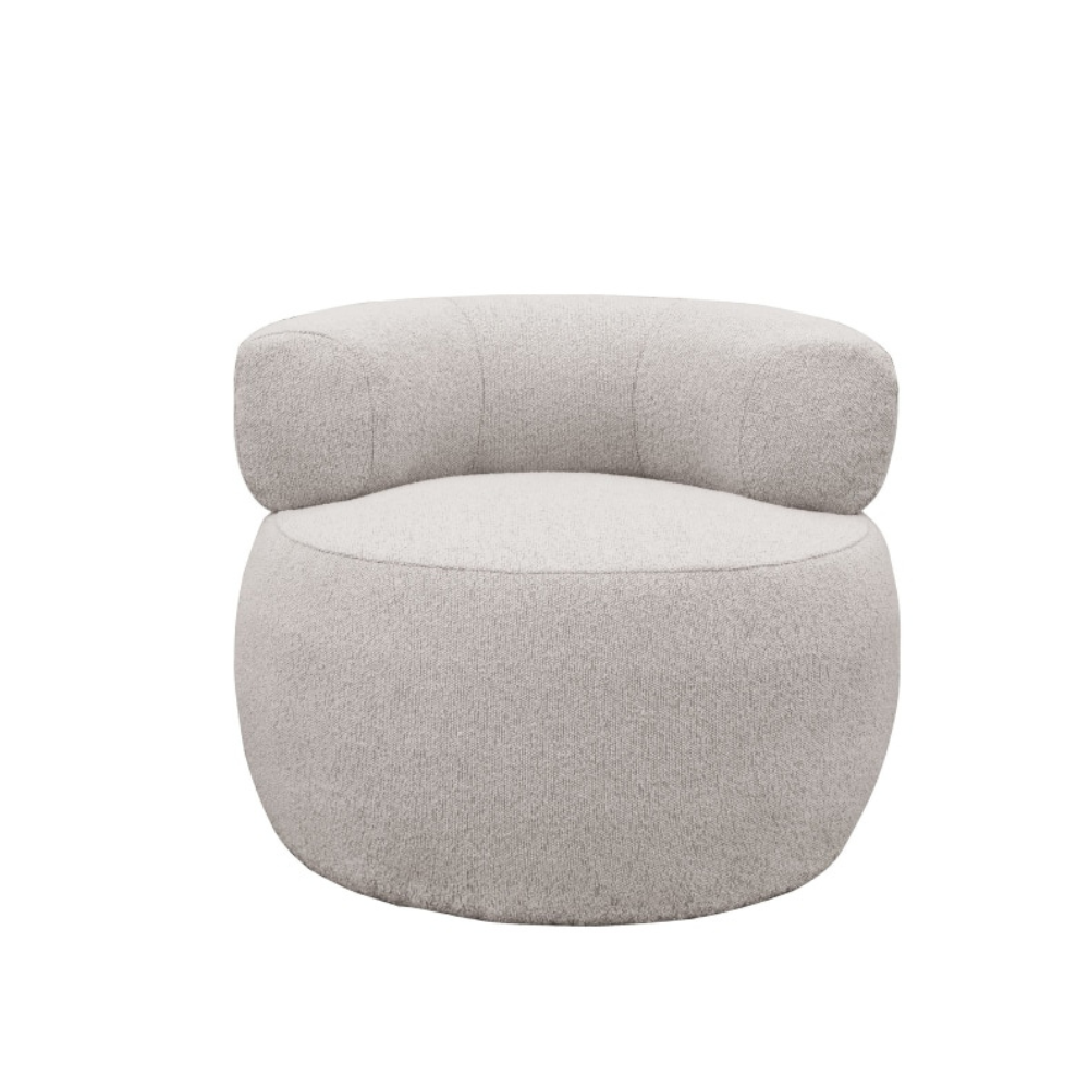 Gina Bourcle Fabric Swivel Occasional Accent Relaxing Lounge Chair - Fog Fast shipping On sale