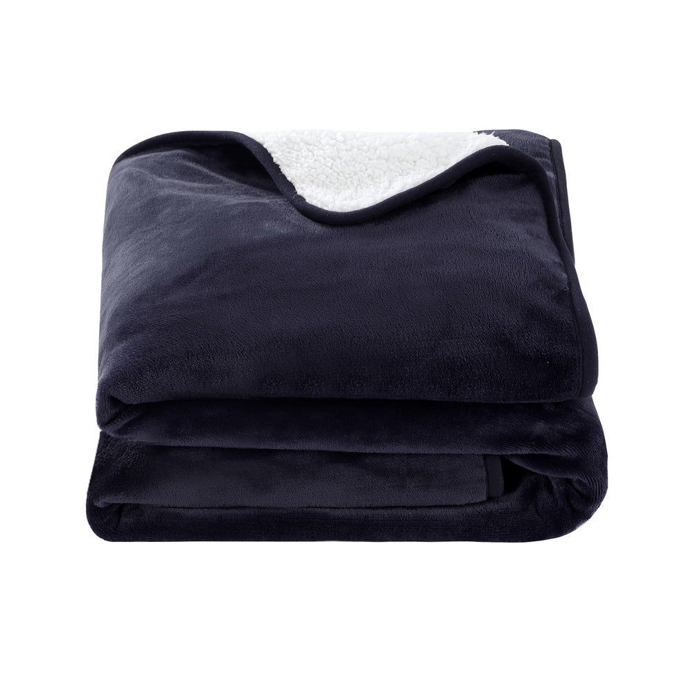 Giselle Electric Throw Rug Heated Blanket Fleece Charcoal Fast shipping On sale