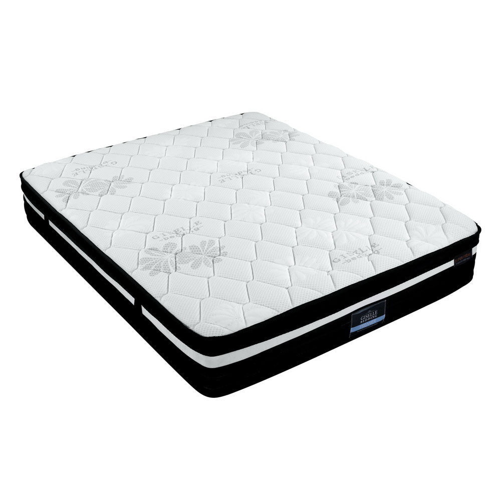 Giselle King Bed Mattress Size Extra Firm 7 Zone Pocket Spring Foam 28cm Fast shipping On sale