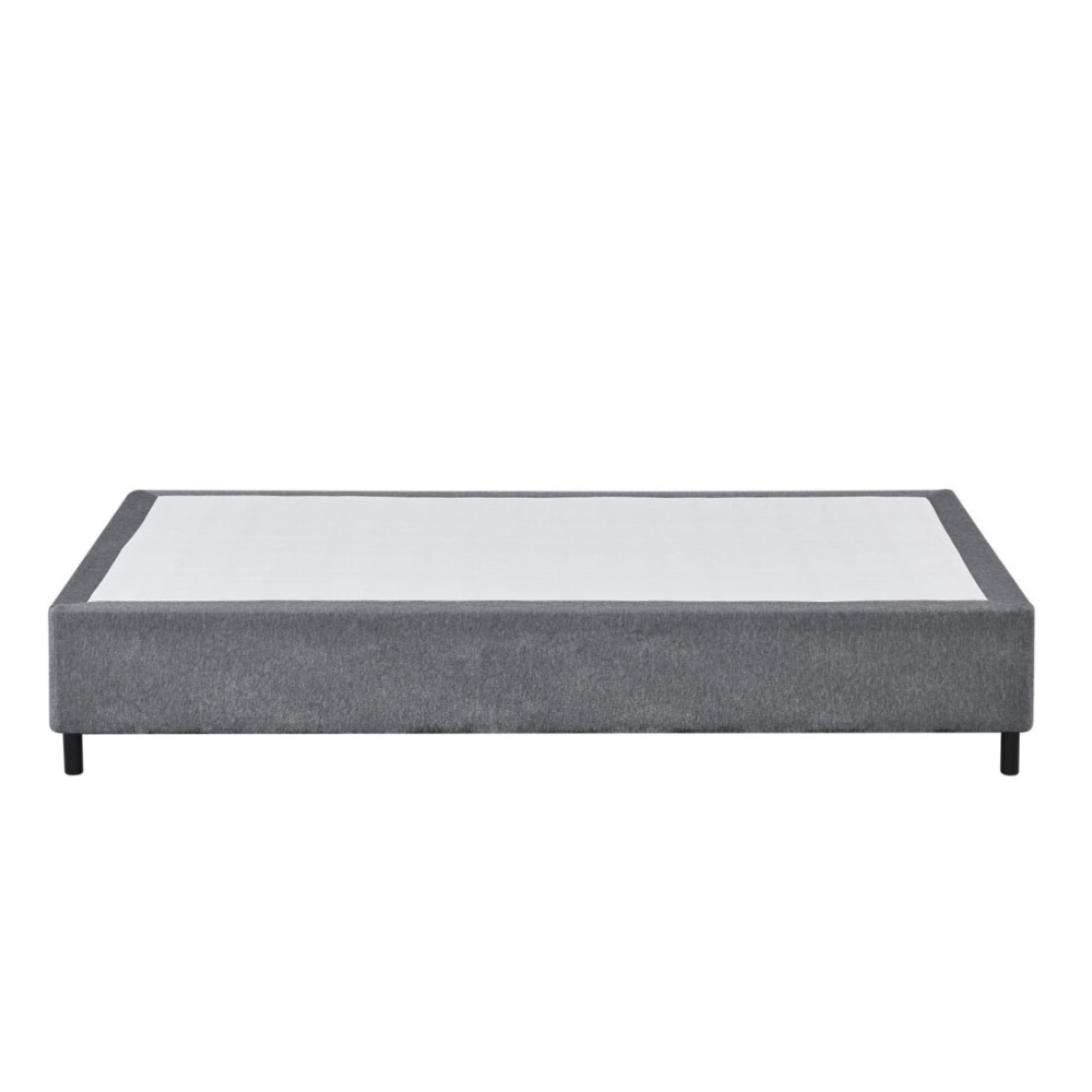 Knitted Fabric Bed Frame Base King Single Size Solid Wood Legs Grey Fast shipping On sale