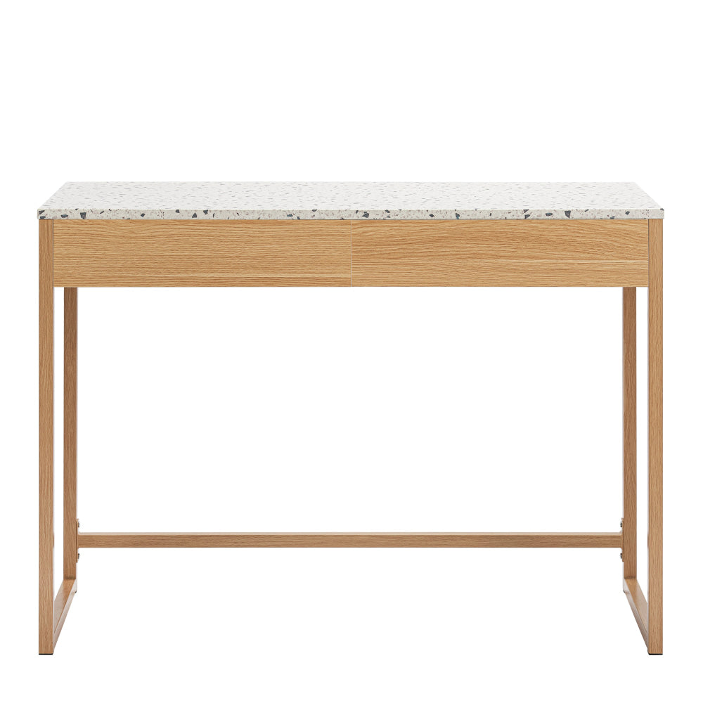 Gloria Hallway Console Hall Table Terrazzo Effect Top 2-Drawers Oak Fast shipping On sale