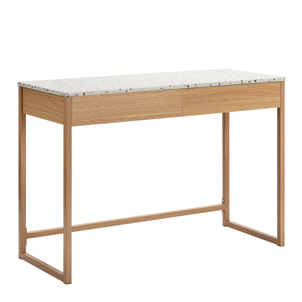 Gloria Hallway Console Hall Table Terrazzo Effect Top 2-Drawers Oak Fast shipping On sale