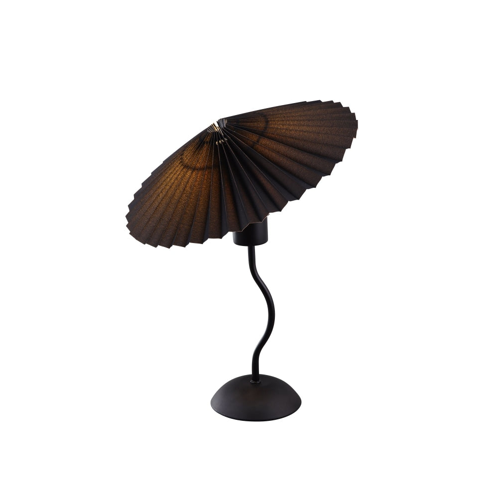 Glow Life Pleated Fabric Umbrella Shade Elegant Table Lamp Light - Black Color Fast shipping On sale