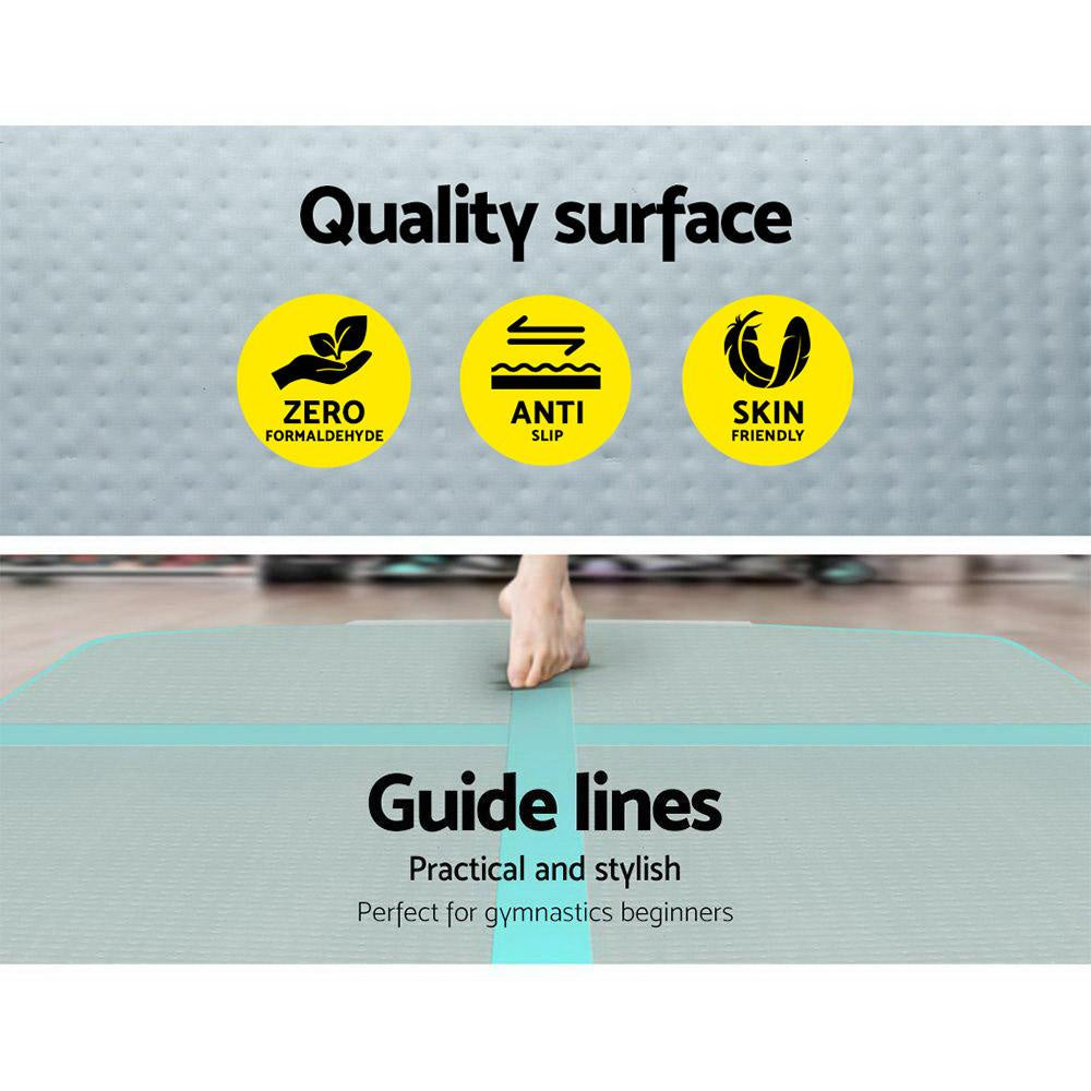 GoFun 5X1M Inflatable Air Track Mat Tumbling Floor Home Gymnastics Green Sports & Fitness Fast shipping On sale