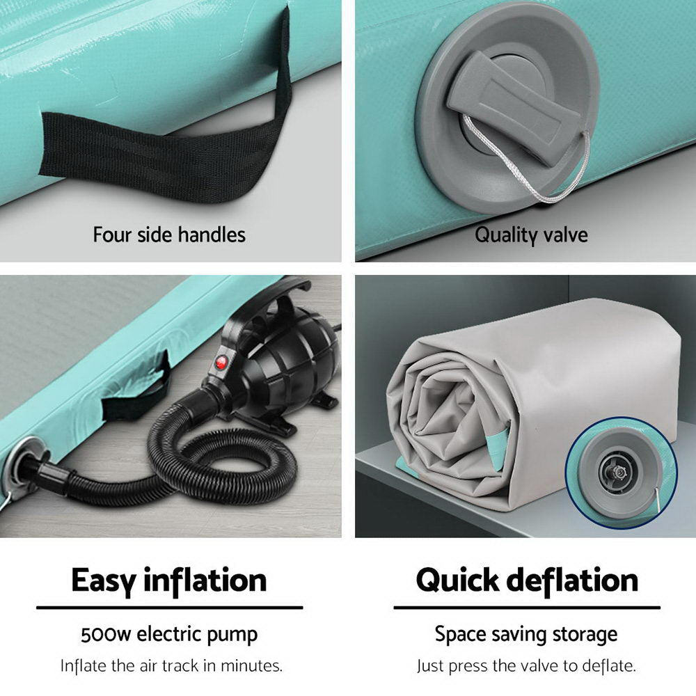 GoFun 5X1M Inflatable Air Track Mat with Pump Tumbling Gymnastics Green Sports & Fitness Fast shipping On sale