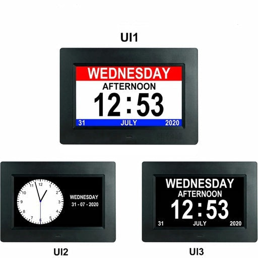 Gominimo Calendar Alarm Clock with LCD Screen - Black Decor Fast shipping On sale