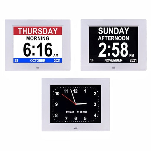 Gominimo Calendar Alarm Clock with LCD Screen - White Decor Fast shipping On sale