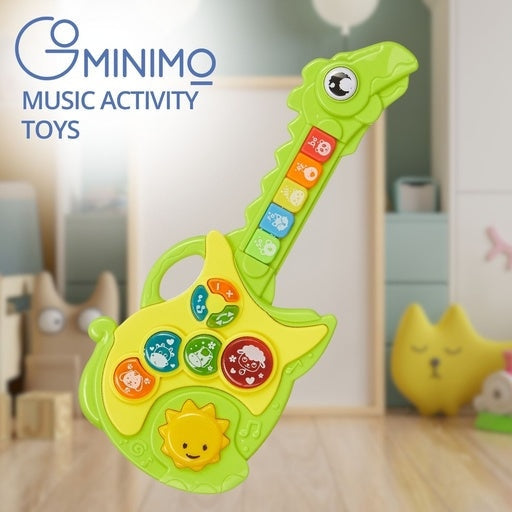 Gominimo Kids Toy Musical Guitar Toys with Dinosaur Shape Design Green Fast shipping On sale