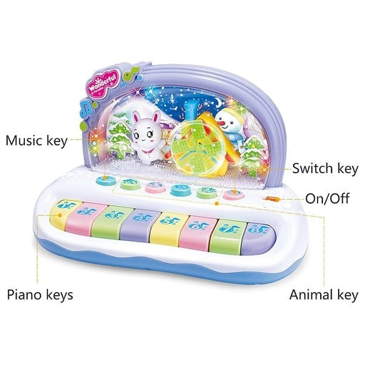 Gominimo Kids Toy Musical Snowflake Electronic Piano Keyboard White Toys Fast shipping On sale