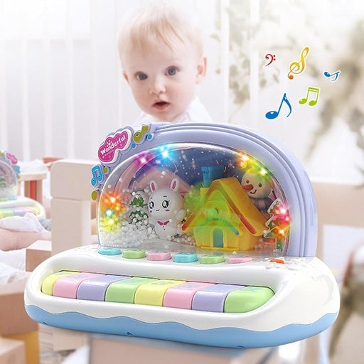 Gominimo Kids Toy Musical Snowflake Electronic Piano Keyboard White Toys Fast shipping On sale