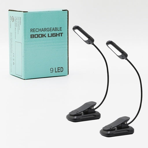 Gominimo LED Clip Book Light 9 - Black Table Lamp Fast shipping On sale