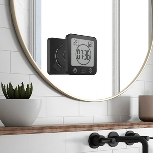 Gominimo Bathroom Clock Timer - Black Decor Fast shipping On sale