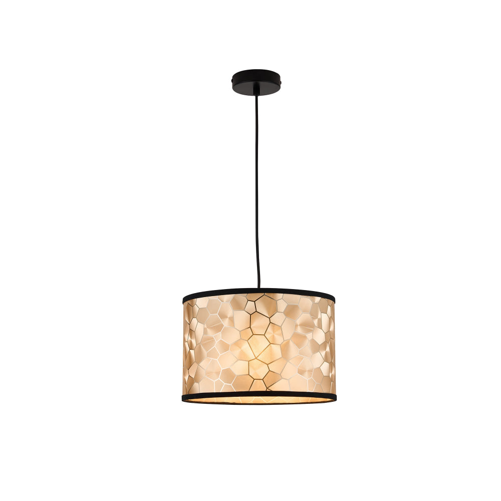 Gracen Moden Elegant PVC Shade Hanging Pendant Light Lamp Black/Trim Gold Fast shipping On sale