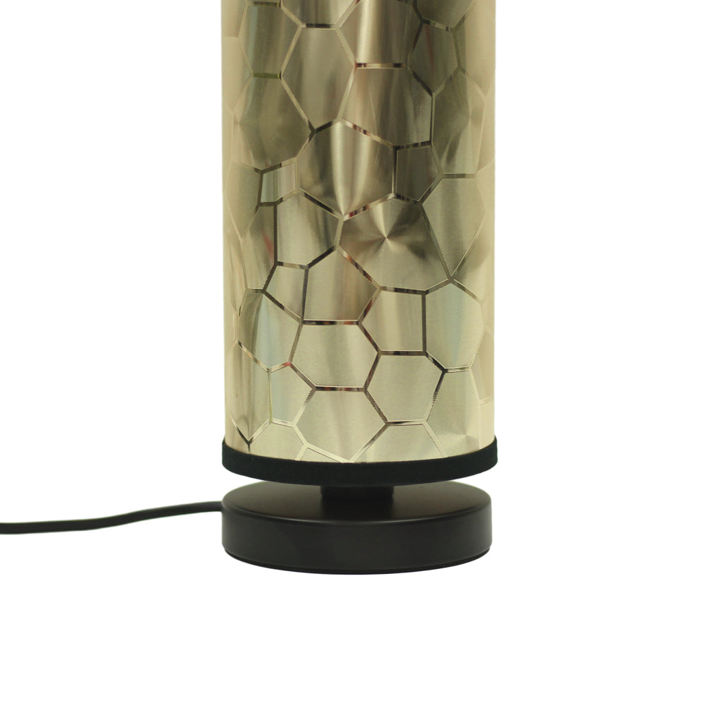 Gracen Modern Elegan PVC Shade Metal Base Desk Table Light Lamp Black/Trim Gold Fast shipping On sale