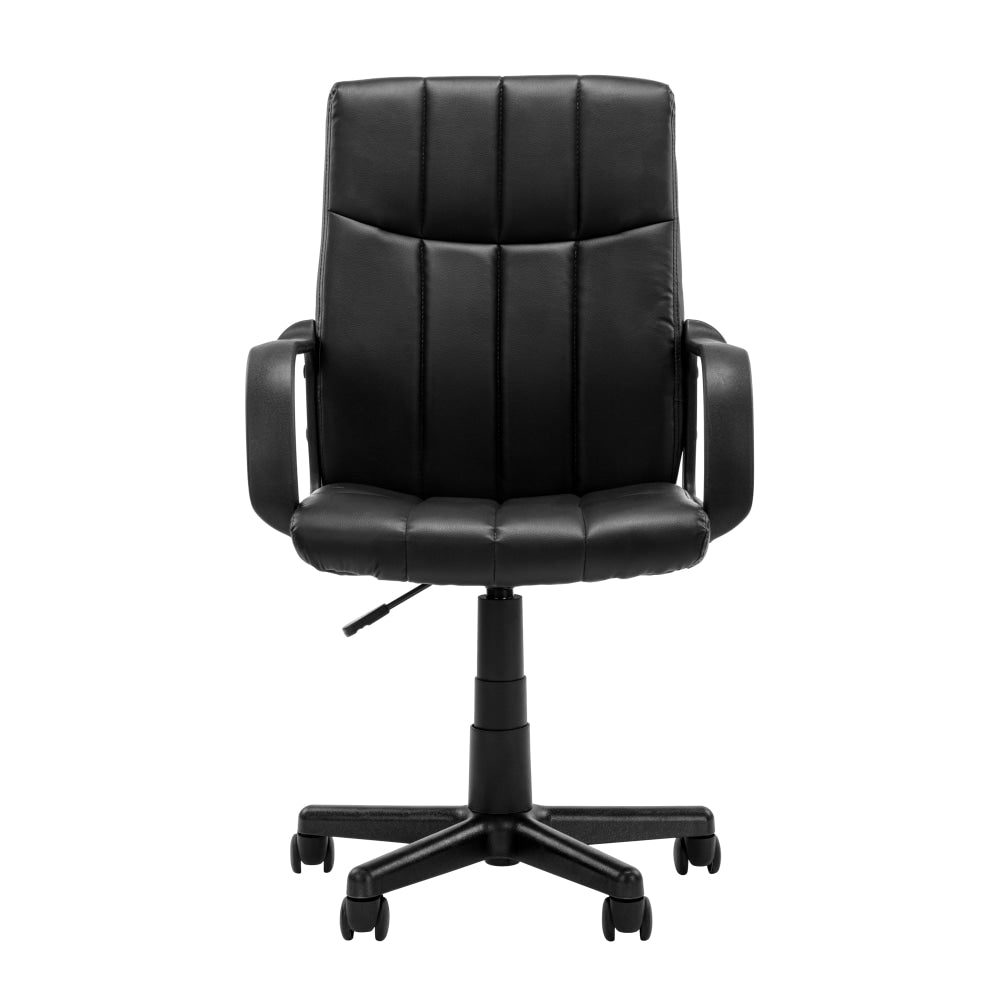 Grayson Modern PU Leather Computer Desk Task Office Chair Arms Rest Black Fast shipping On sale