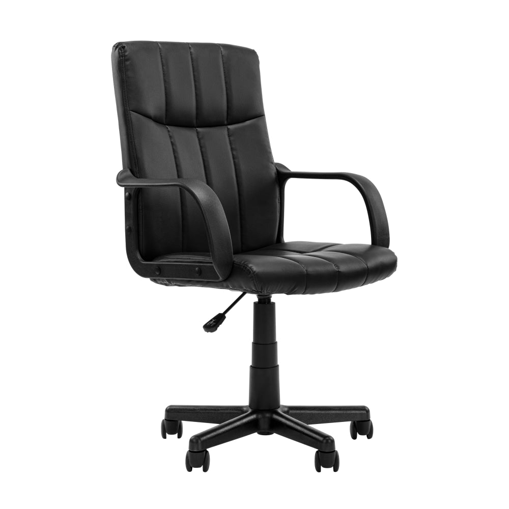 Grayson Modern PU Leather Computer Desk Task Office Chair Arms Rest Black Fast shipping On sale