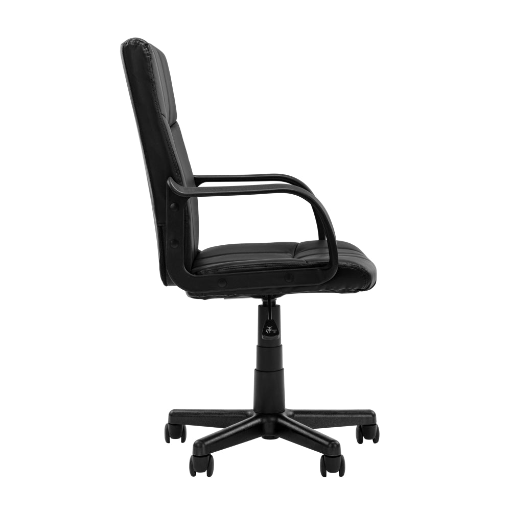 Grayson Modern PU Leather Computer Desk Task Office Chair Arms Rest Black Fast shipping On sale