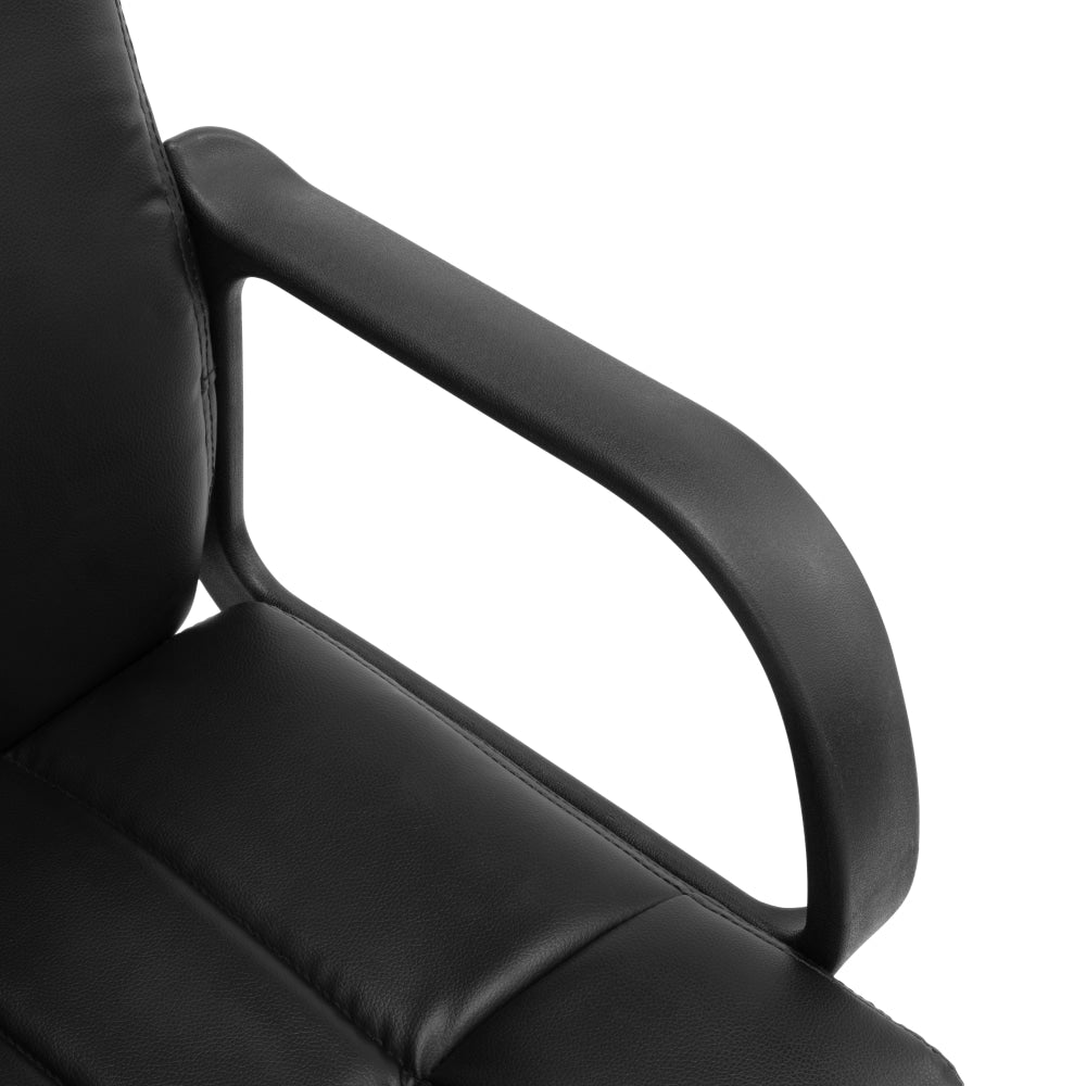 Grayson Modern PU Leather Computer Desk Task Office Chair Arms Rest Black Fast shipping On sale