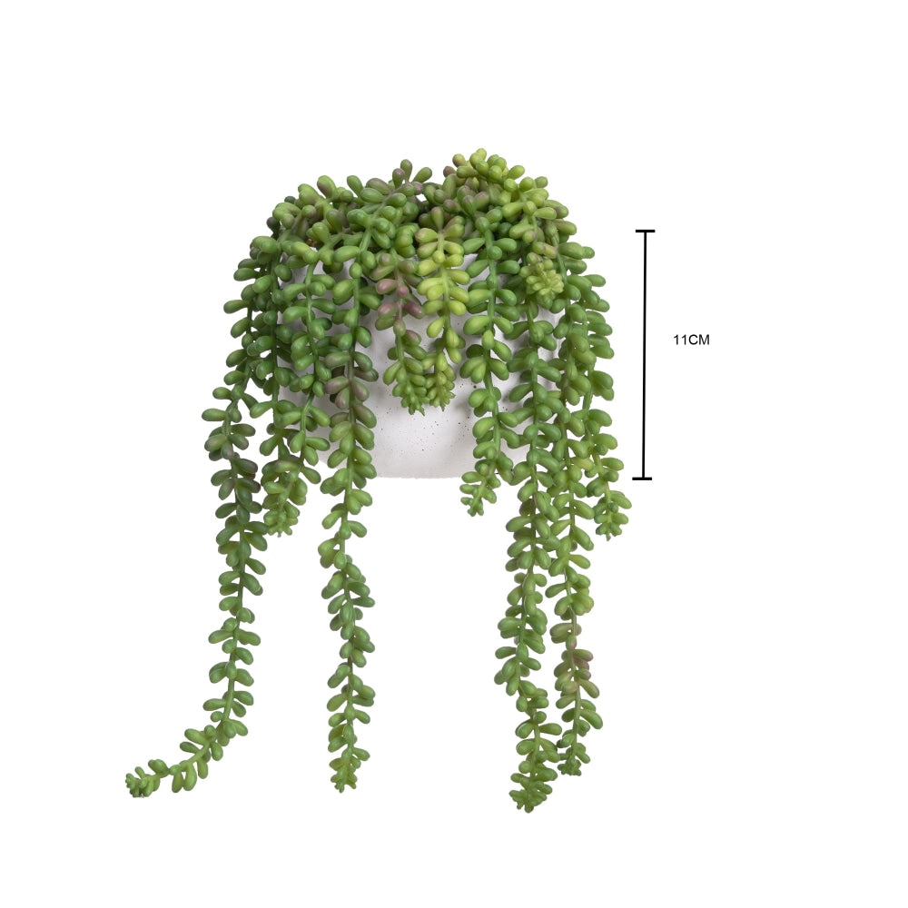 Green Hanging Pearl Artificial Fake Plant Decorative In Pot Set Fast shipping On sale