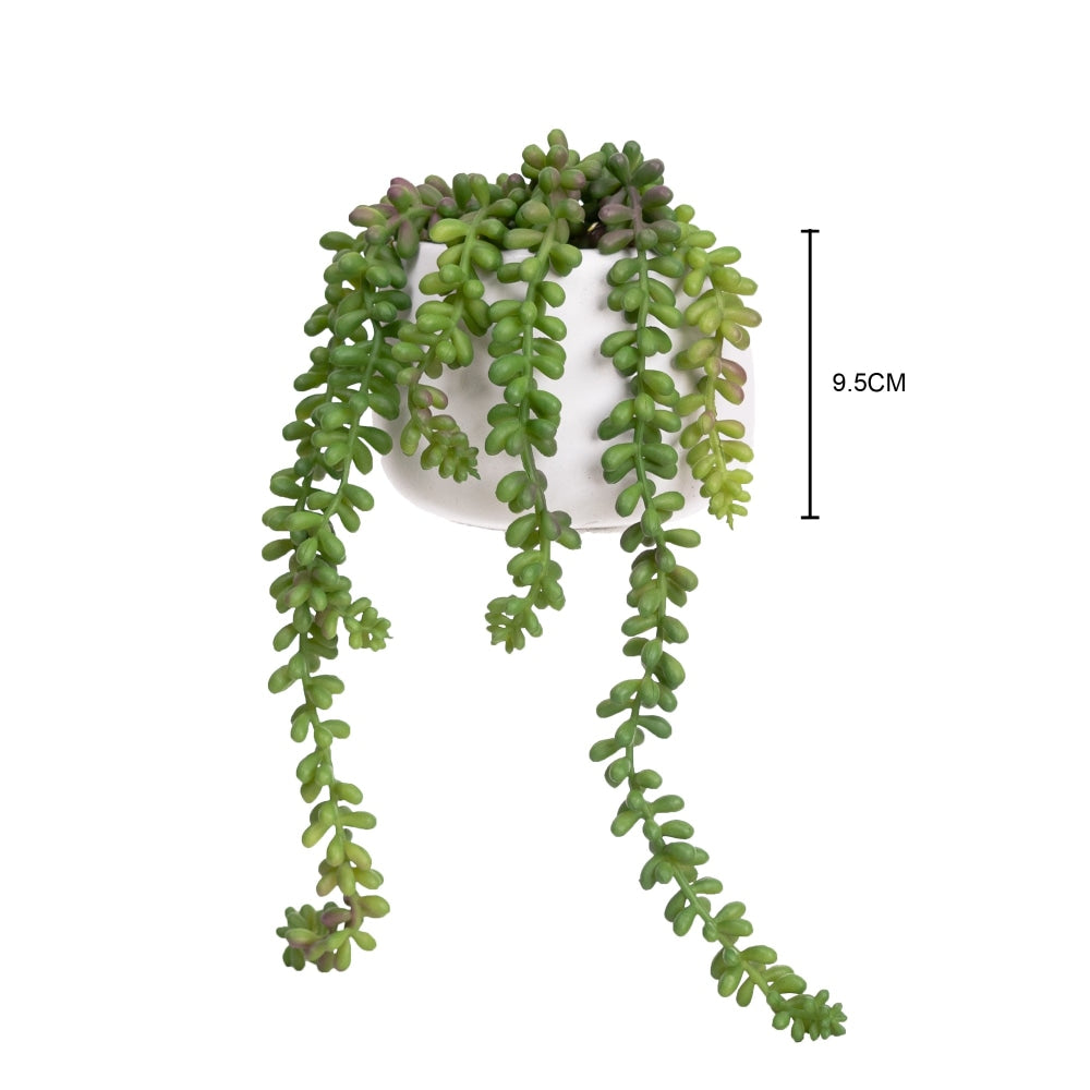 Green Hanging Pearl Artificial Fake Plant Decorative In Pot Set Fast shipping On sale