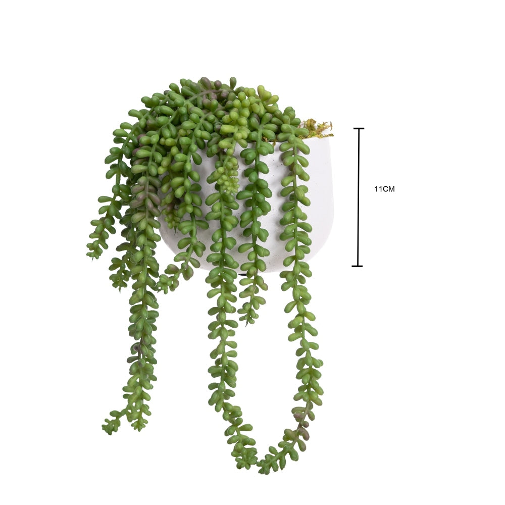 Green Hanging Pearl Artificial Fake Plant Decorative In Pot Set Fast shipping On sale