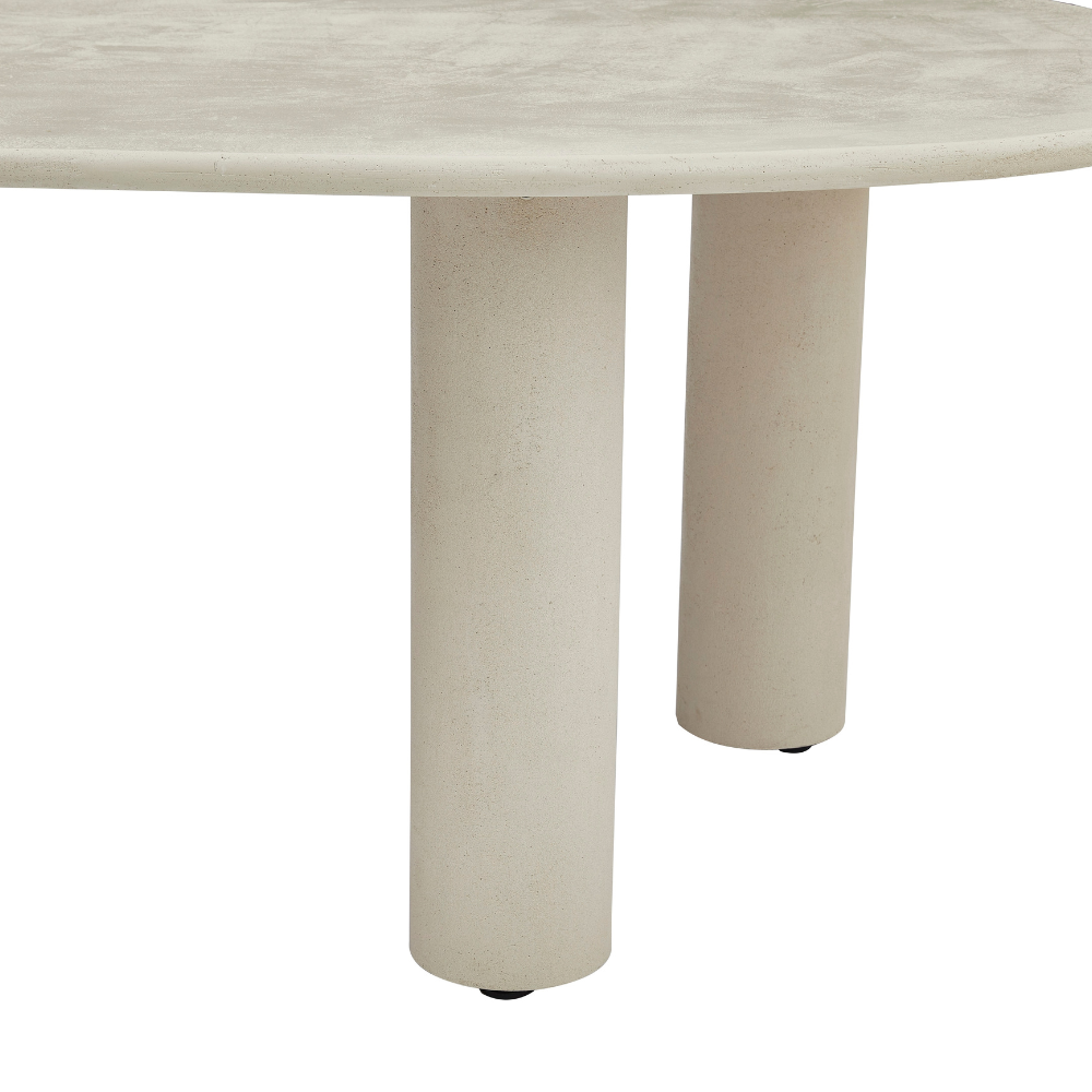 Gus Micro-Cement Coated Wooden Curve Kitchen Dining Table 230cm Pebble Fast shipping On sale