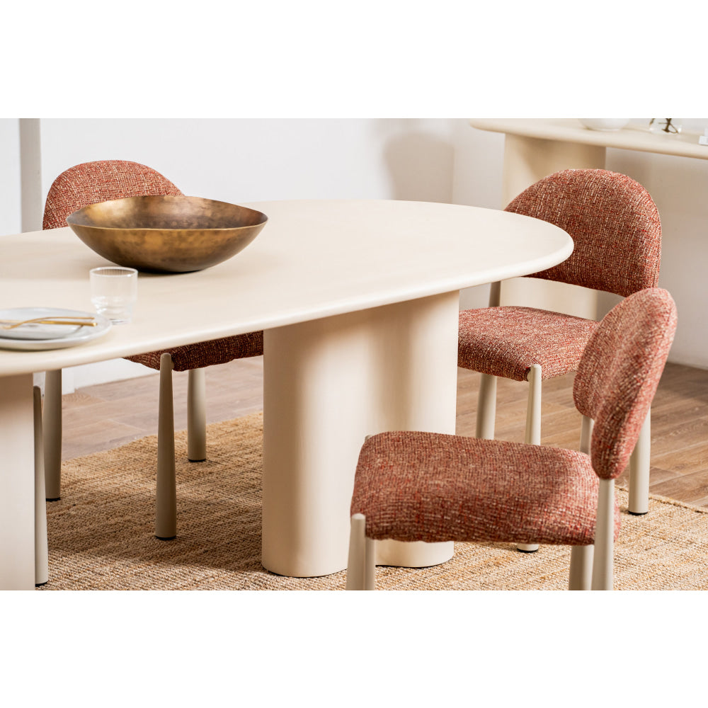 Gus Micro-Cement Coated Wooden Kitchen Dining Table 220cm Pebble Fast shipping On sale