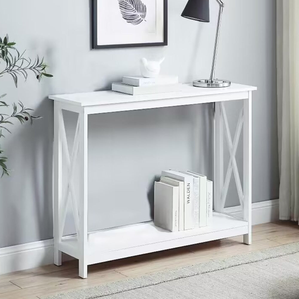 Hailey Hallway Console Hall Display Table 100cm - White Fast shipping On sale