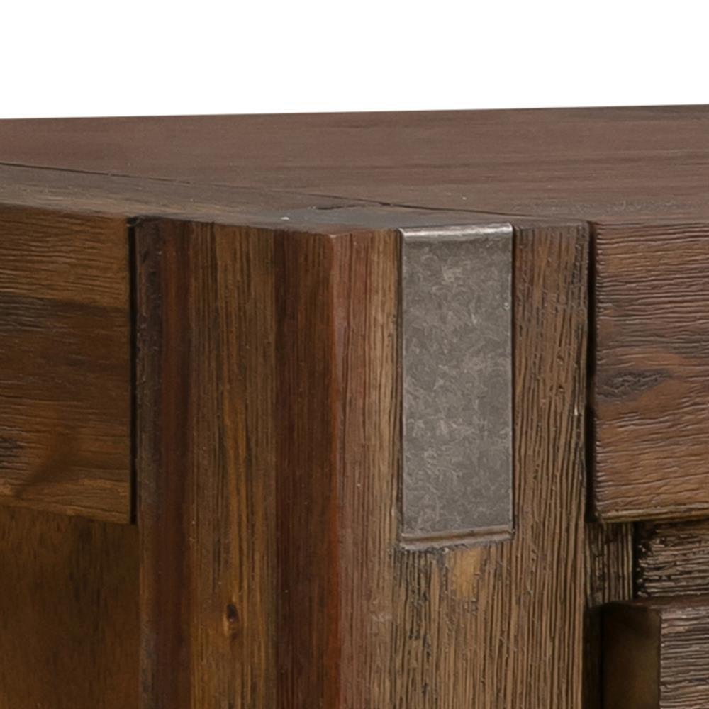 Hall Table 2 Storage Drawers Solid Acacia Wooden Frame Hallway in Chocolate Color Fast shipping On sale