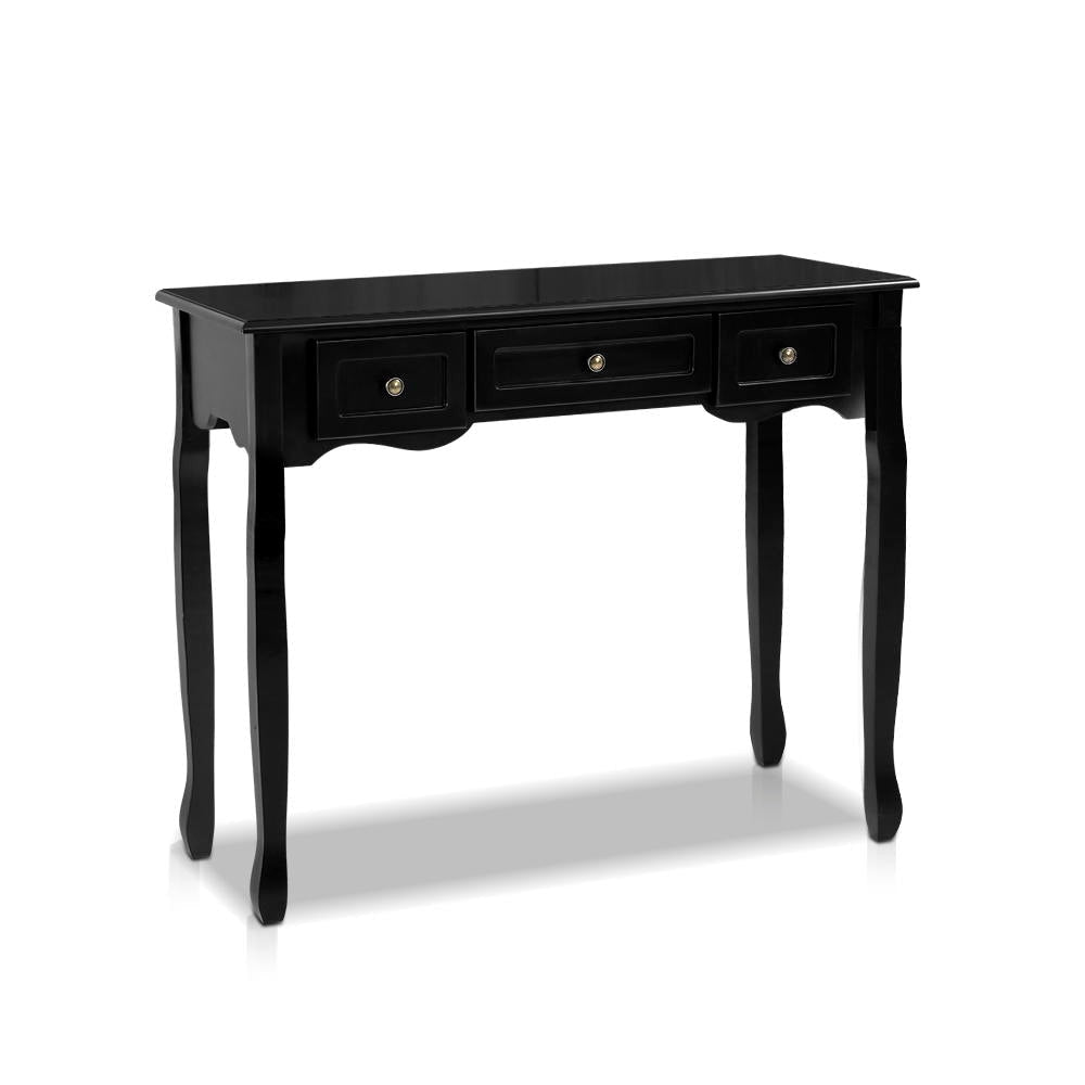 Hallway Console Table Hall Side Dressing Entry Display 3 Drawers Black Fast shipping On sale
