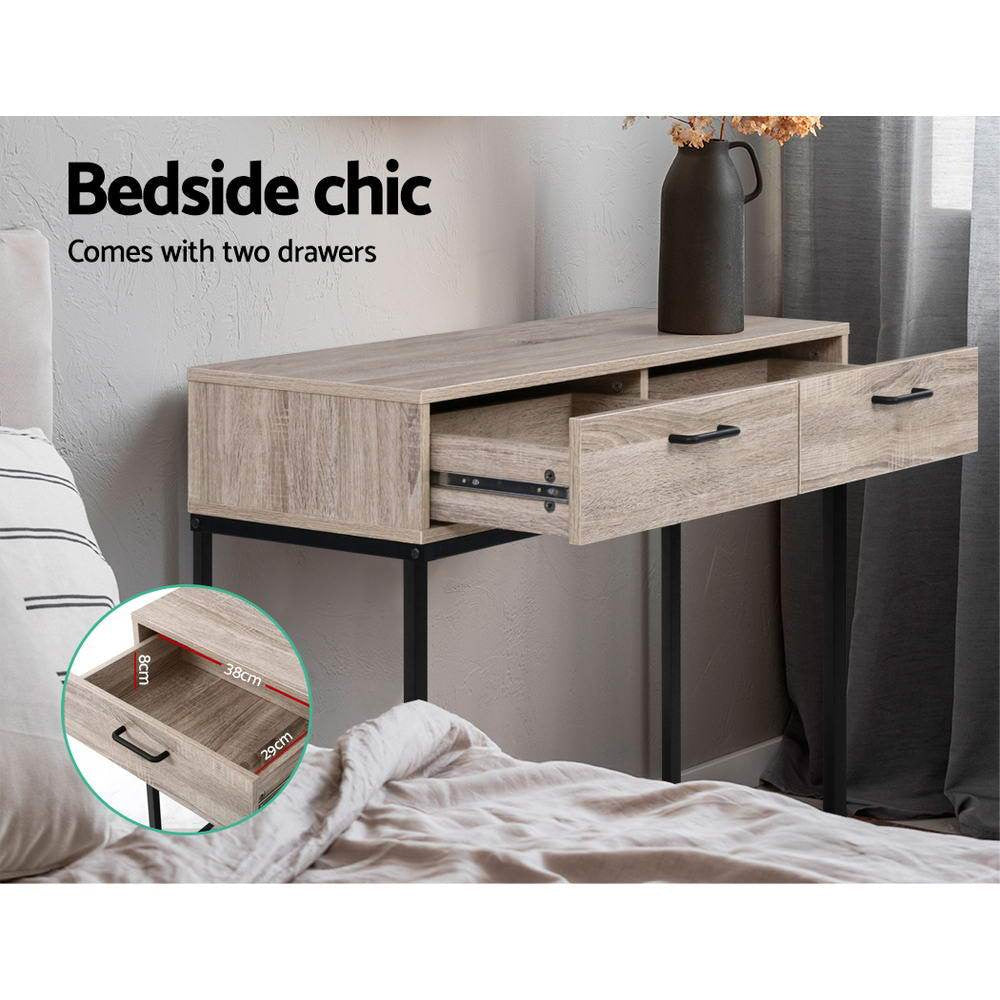 Hallway Console Table Hall Side Entry Display Desk Drawer Storage Oak Fast shipping On sale