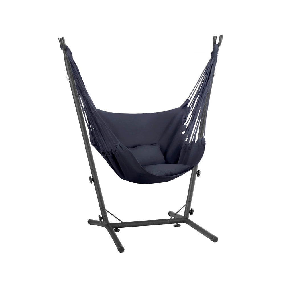 Hammock Chair Outdoor Camping Hanging with Stand Grey Furniture Fast shipping On sale