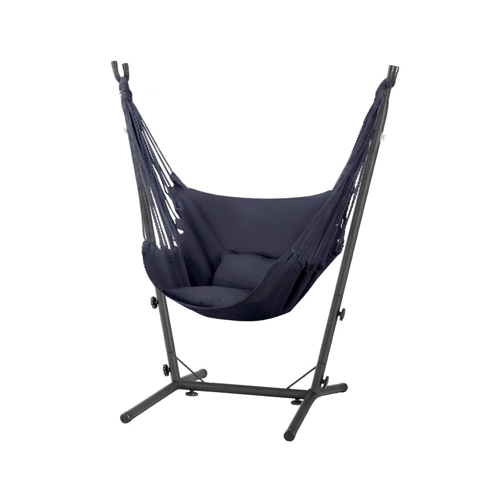 Hammock Chair Outdoor Camping Hanging with Stand Grey Furniture Fast shipping On sale