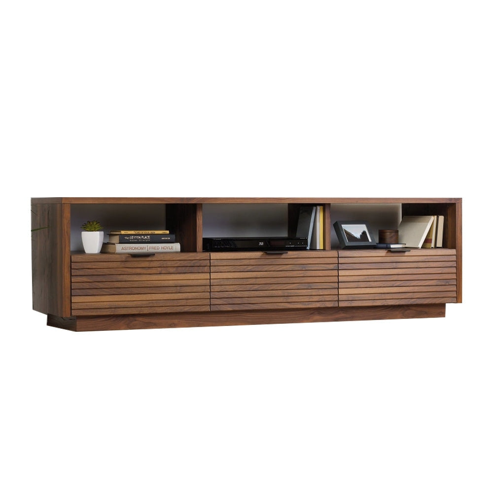 Hank Lowline Entertainment Unit TV Stand W/ 3-Drawers - Grand Walnut Fast shipping On sale